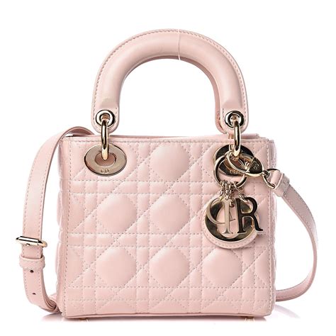 Mini Lady Dior Bag Pale Pink Cannage Lambskin 